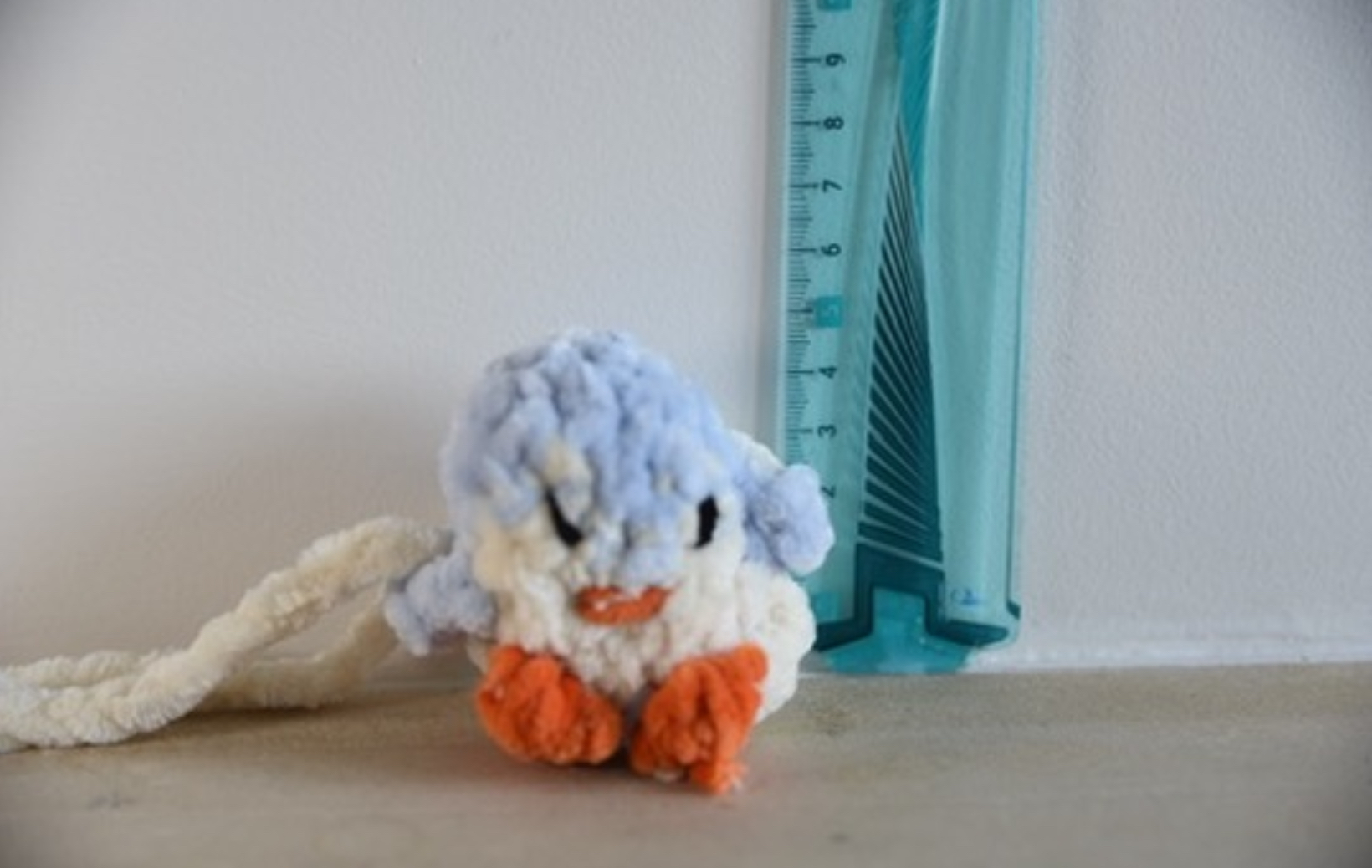 Deco rétroviseur mini pinguoin bleu